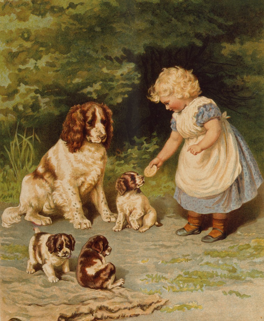 Las mascotas de Lena, ilustración de principios del siglo XX de Anonymous