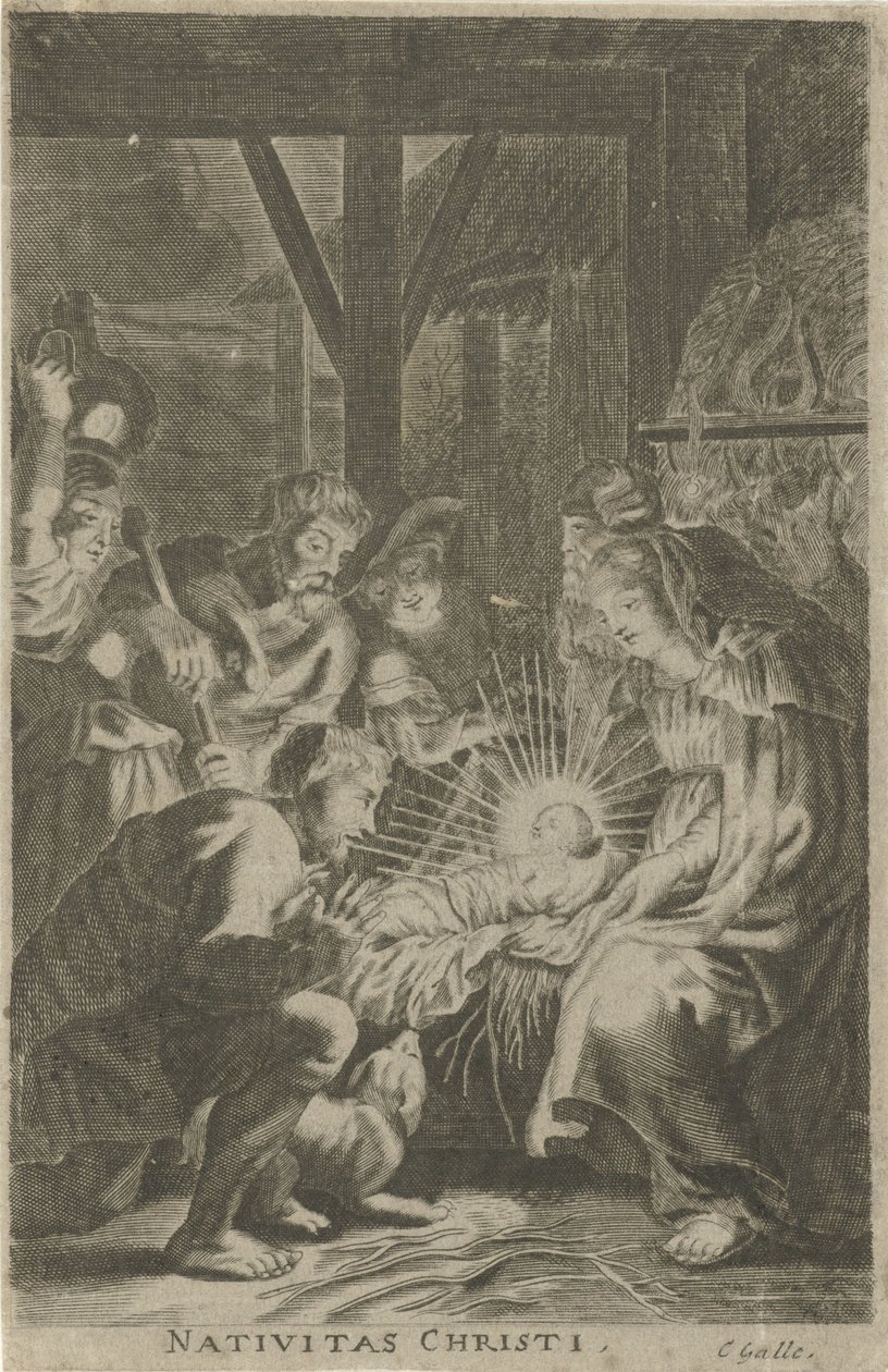 Adoración de los pastores Nativitas Christi (título sobre objeto) de Anonymous