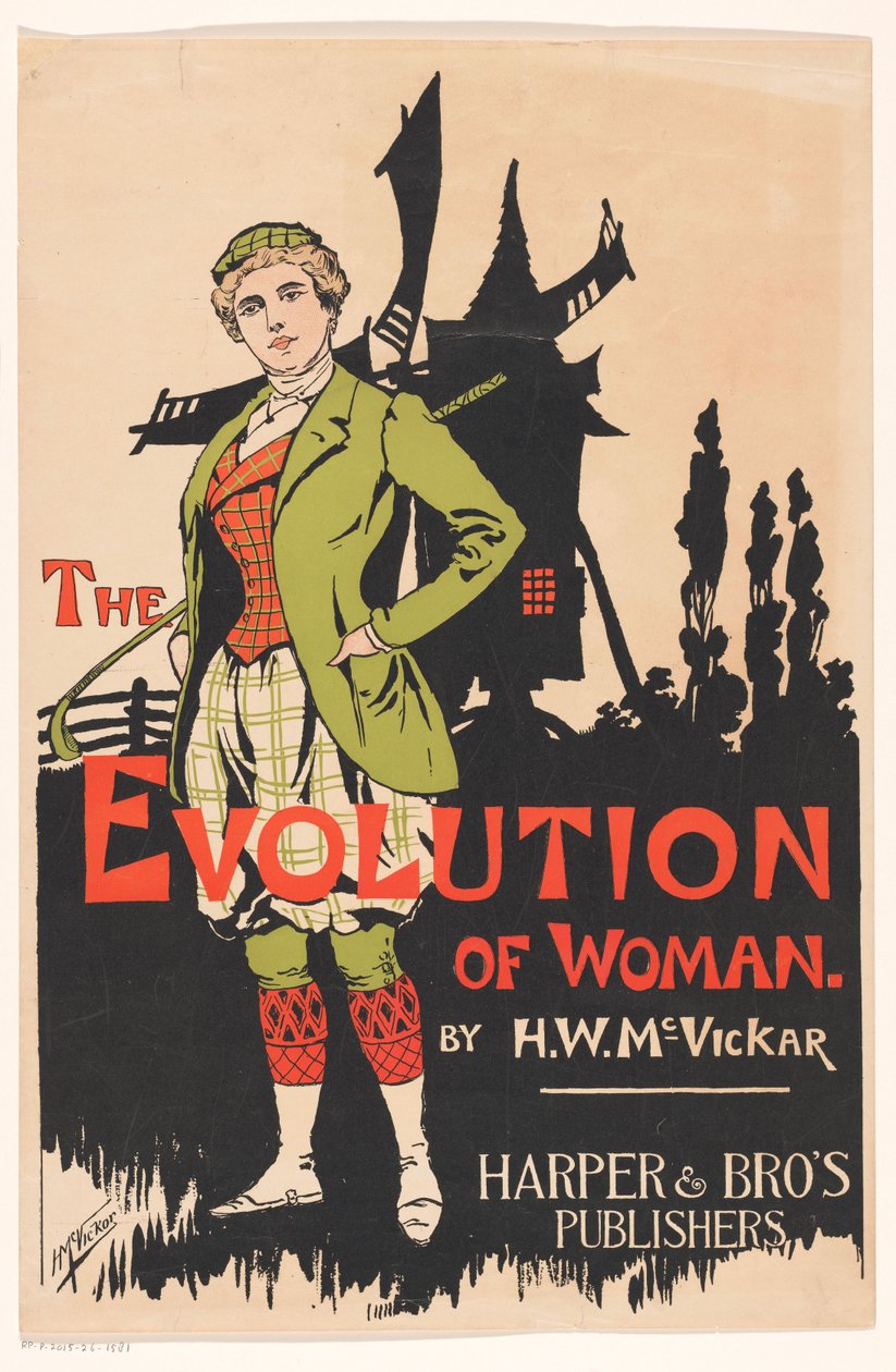 Publicidad para La Evolución de la Mujer por Harry Whitney McVickar, 1896 de Anonymous