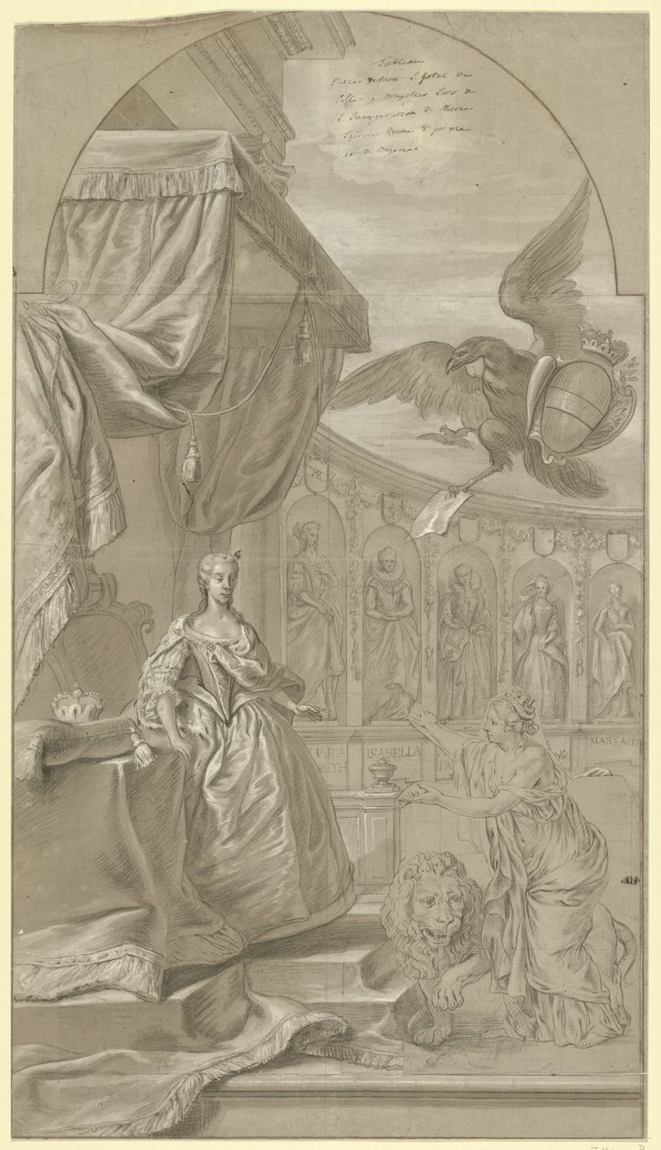 Alegoría de la toma de posesión de la archiduquesa María Ana de Austria como regente, 1744 de Anonymous