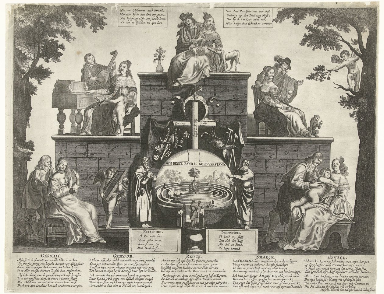 Alegoría del laberinto de la locura humana, hacia 1650 de Anonymous