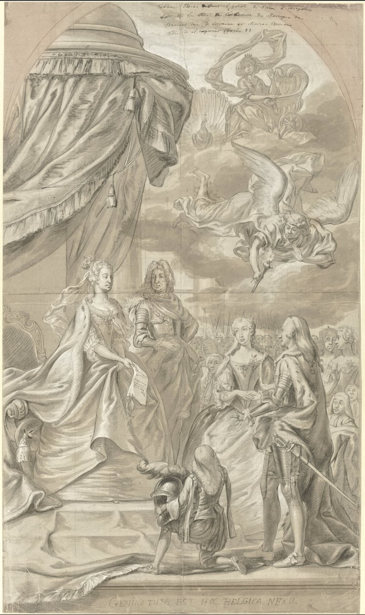 Alegoría del matrimonio de la archiduquesa María Ana de Austria y Carlos Alejandro de Lorena, 1744 de Anonymous