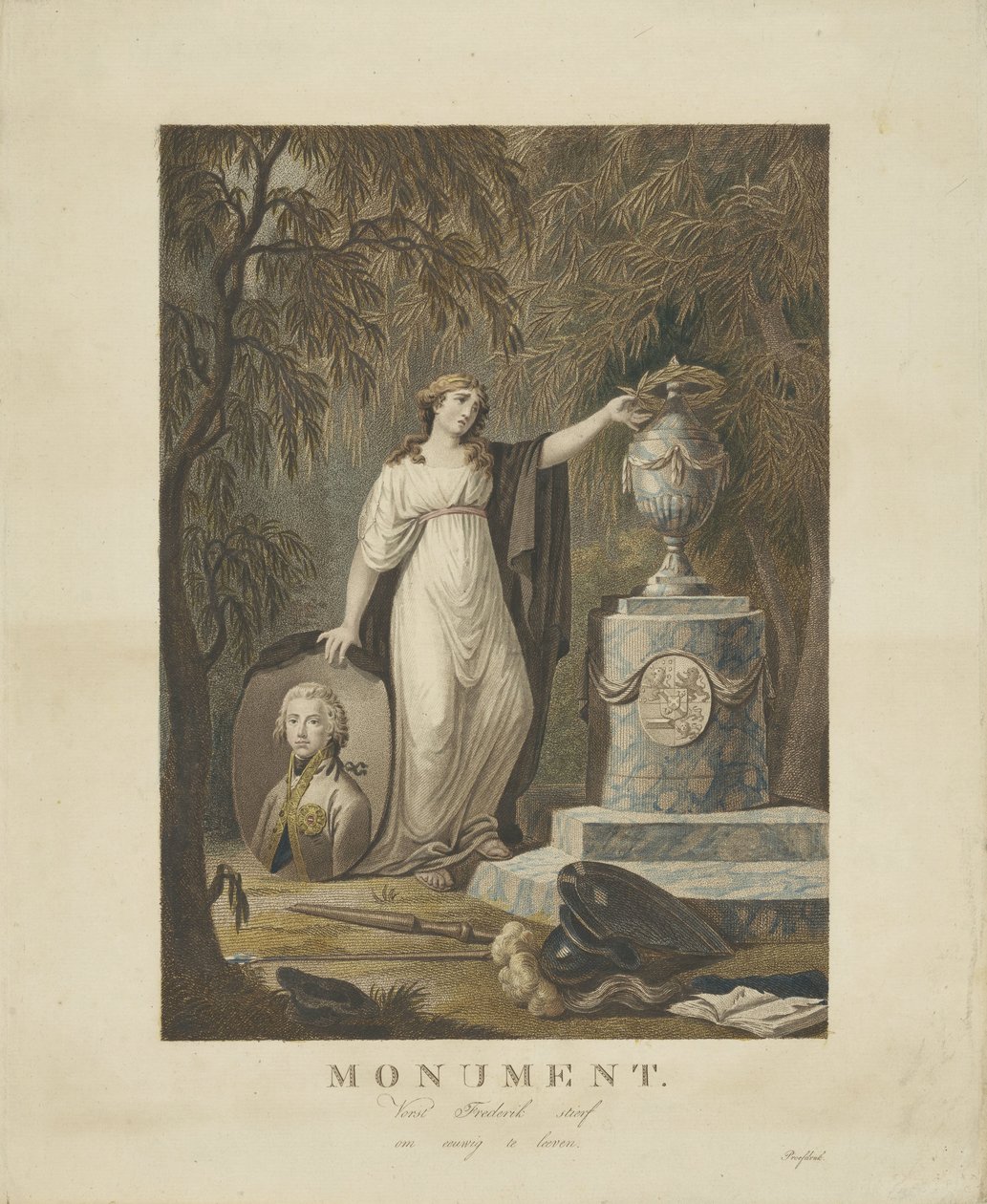 Monumento funerario alegórico de Frederik, Príncipe de Orange-Nassau, 1799 de Anonymous