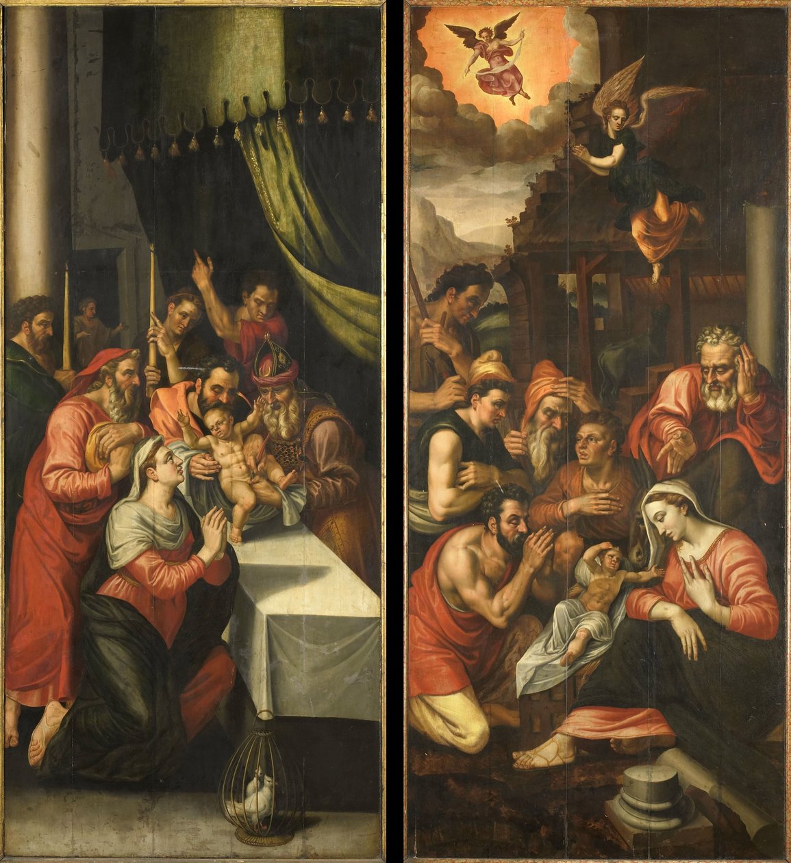 Ala del retablo con la Circuncisión. En el exterior están Juan el Bautista con el Cordero de Dios de Anonymous