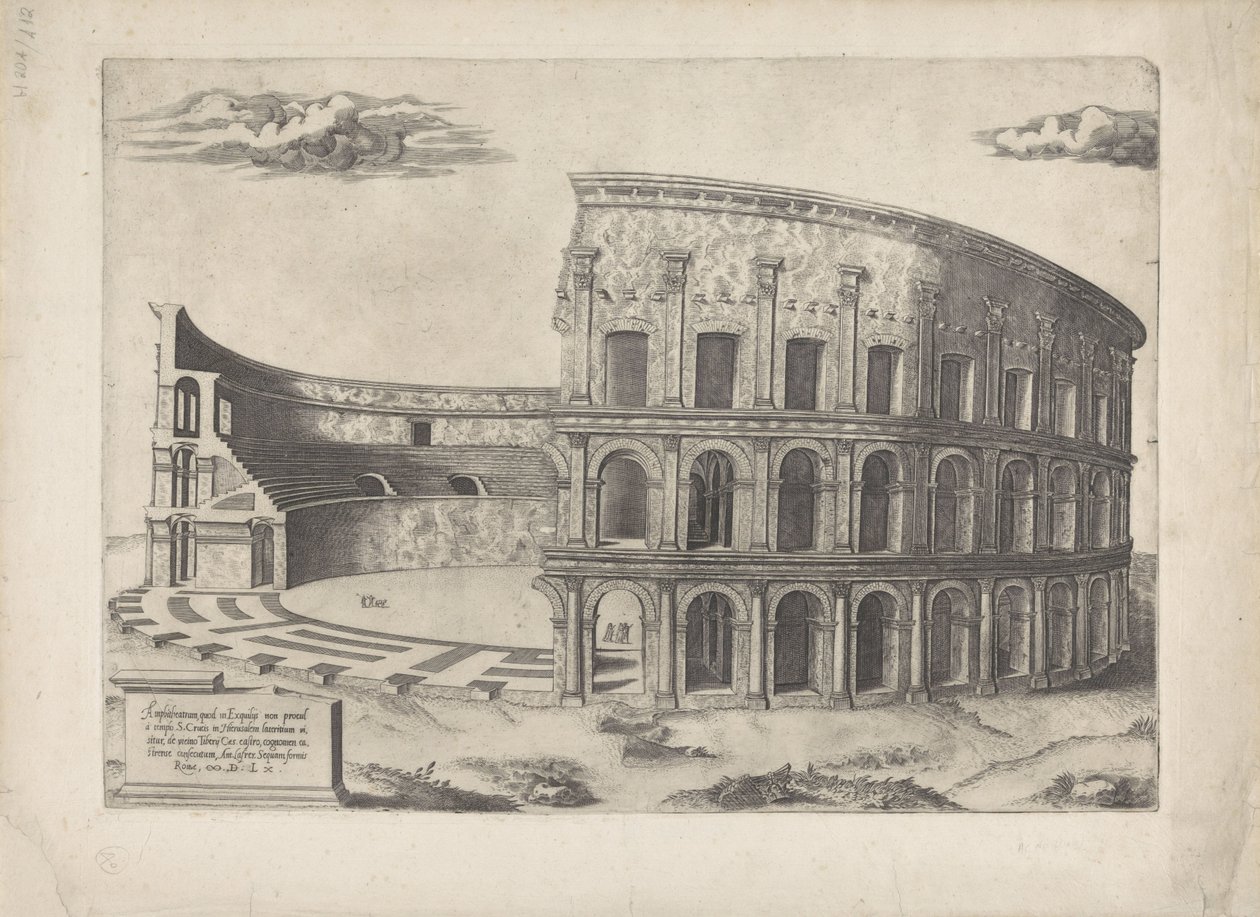 Anfiteatro de Castrense Espejo de la magnificencia romana (título de la serie) de Anonymous