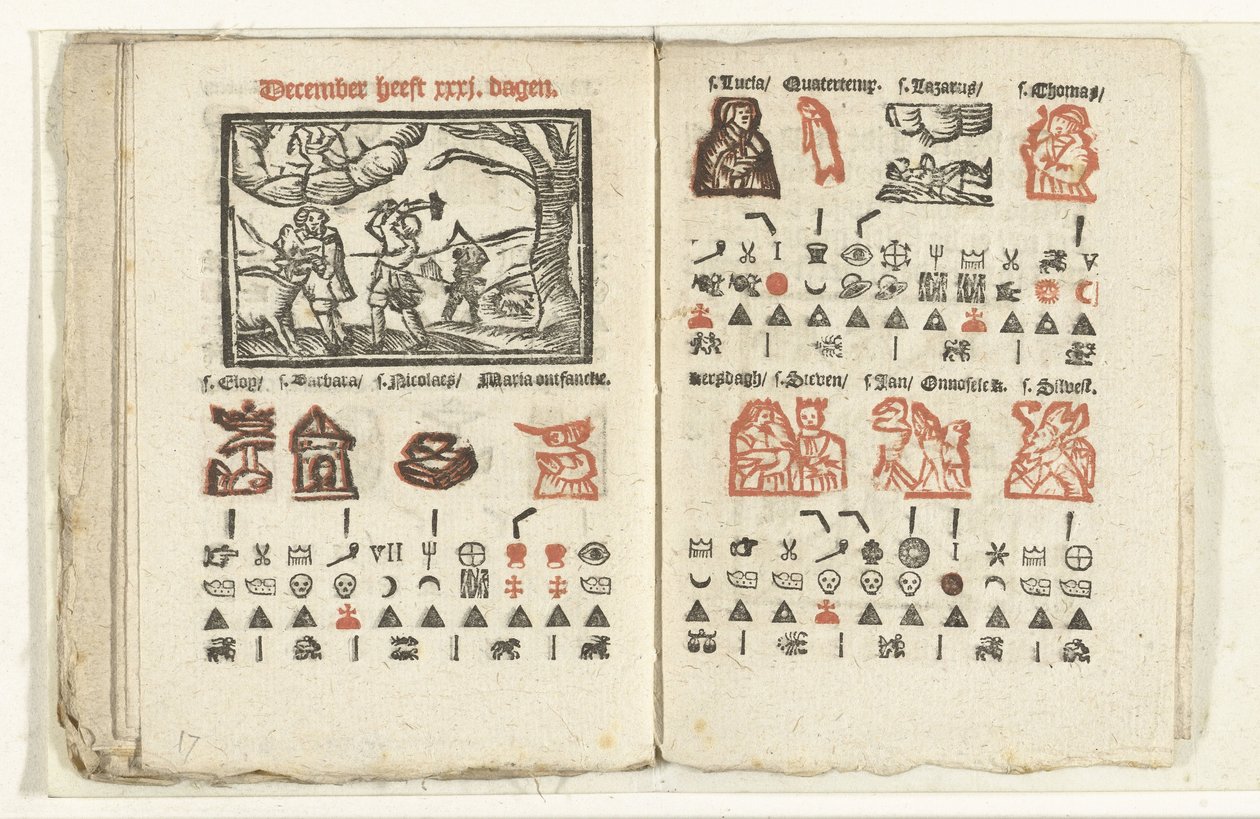 Páginas de pronóstico para diciembre de 1712 de Anonymous