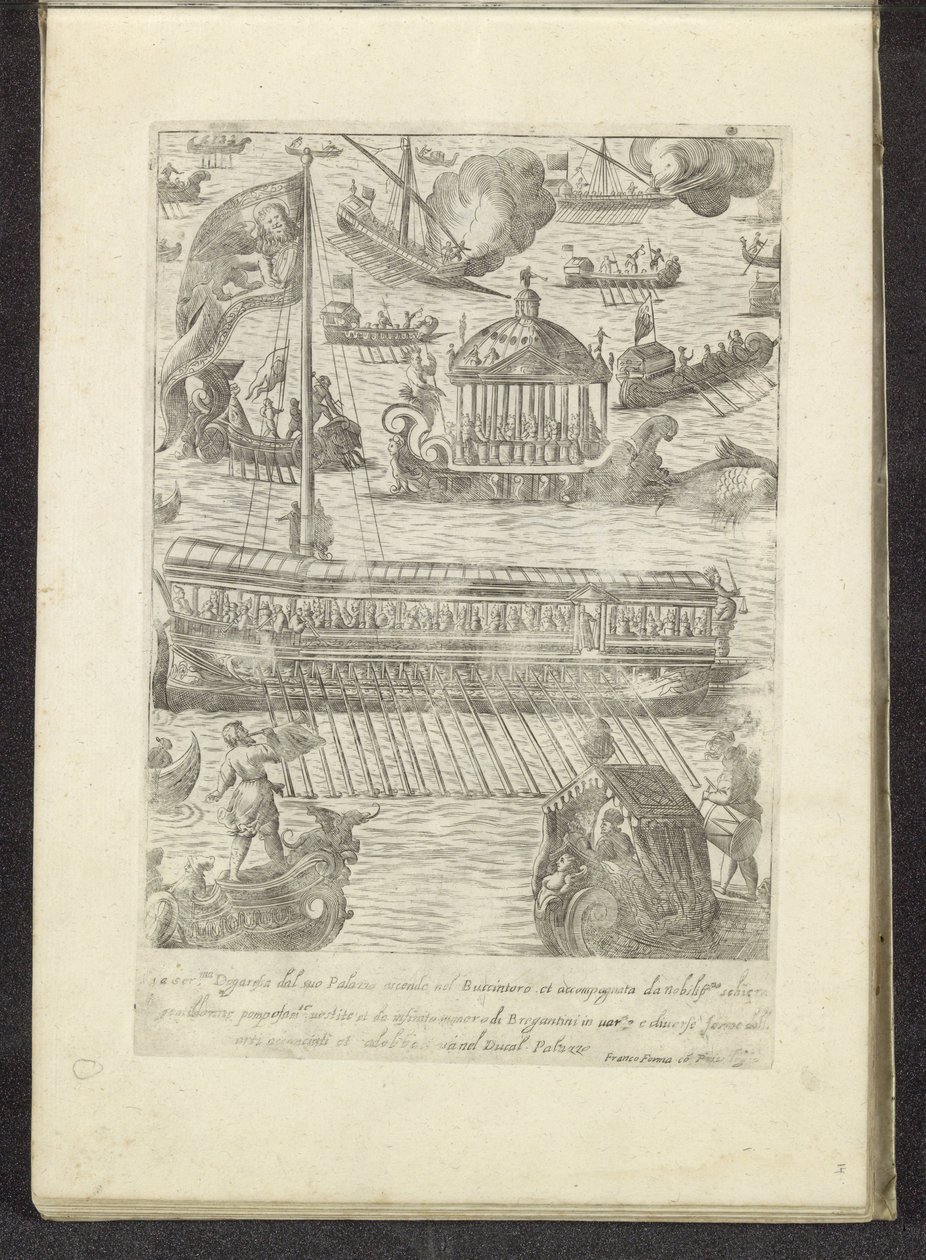 Bucintoro en andere schepen te Venetië Scènes uit het Venetiaanse leven (título de la serie) Habiti d
