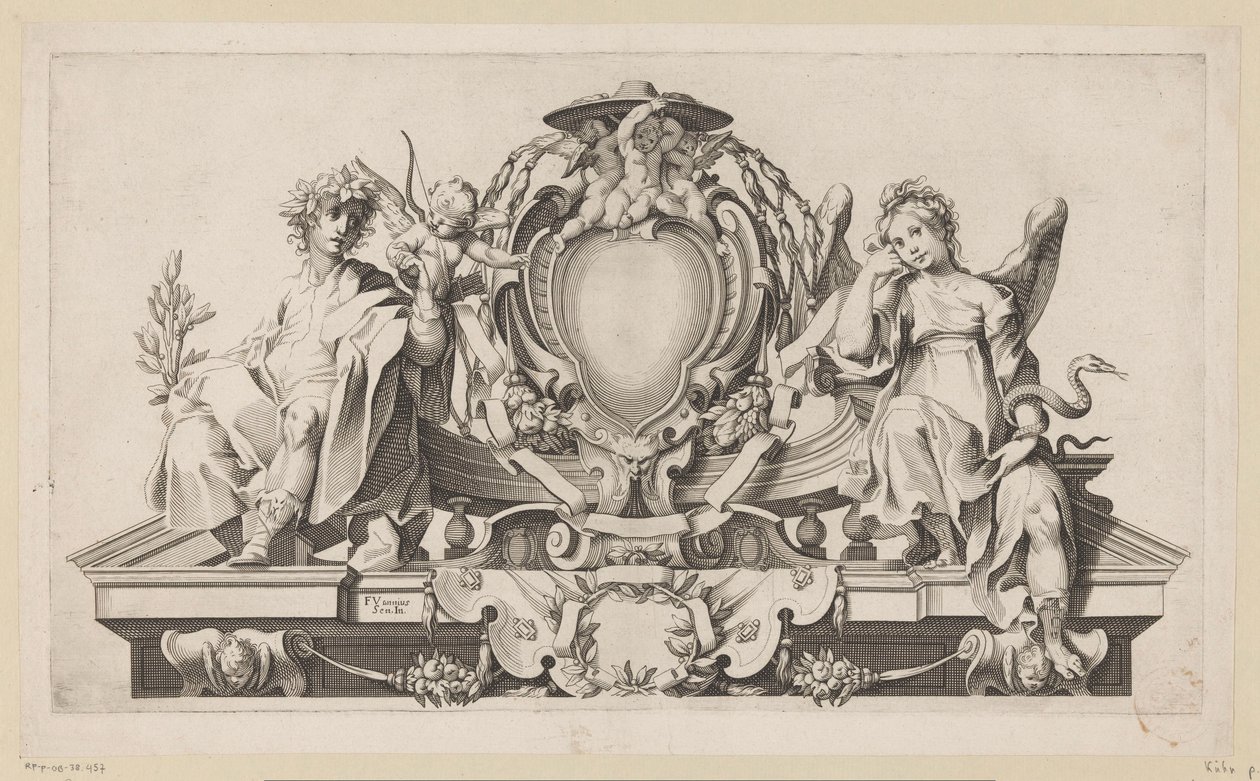 Cartouche para el escudo de armas de un cardenal de Anonymous
