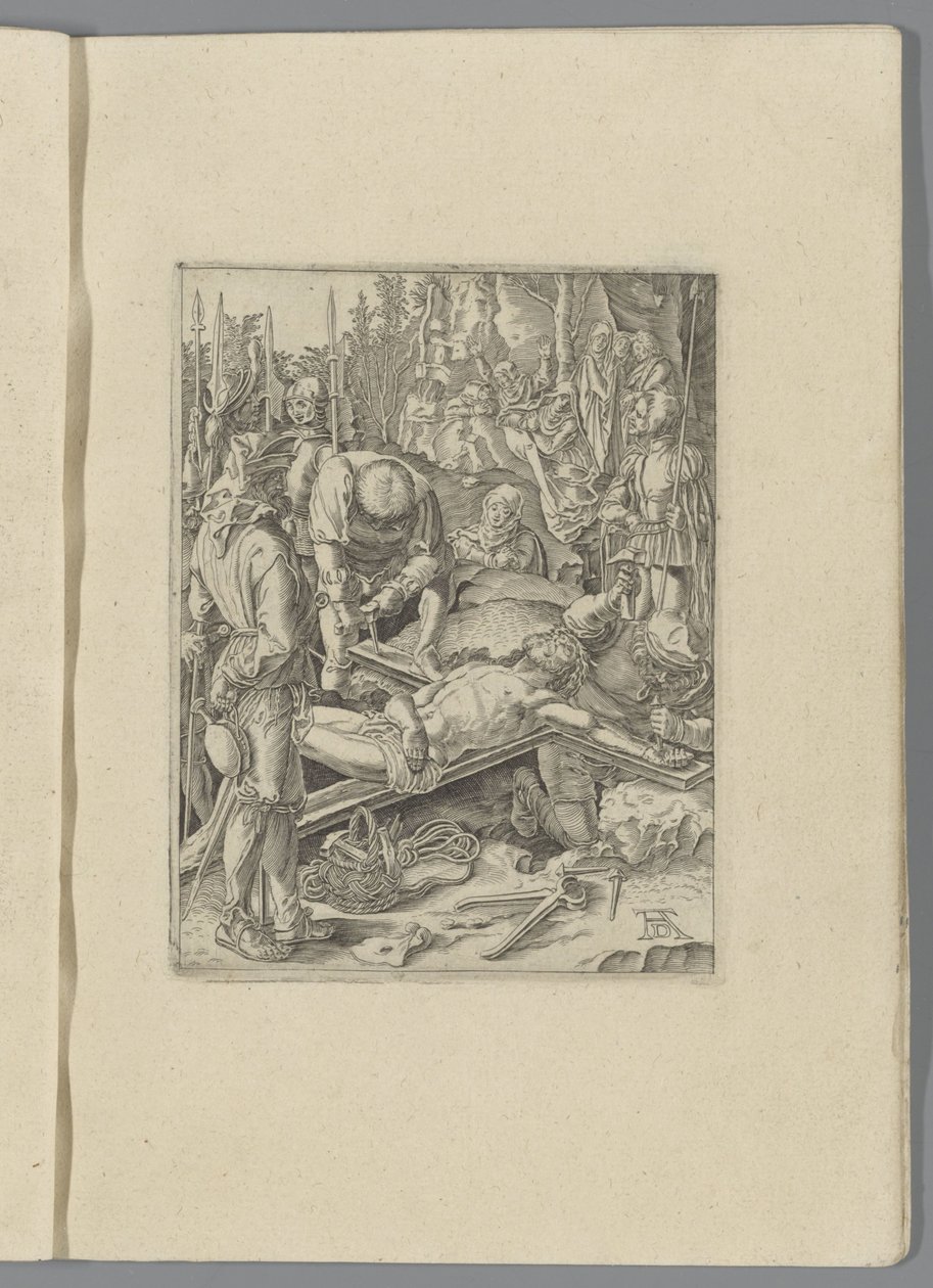 Cristo clavado en la cruz La pequeña pasión (título de la serie) Passio Christi Ab Alberto Durer Nurenburgensi Effigiata (título de la serie) de Anonymous