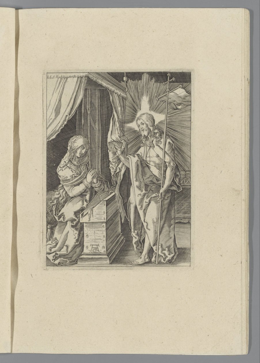 Cristo se aparece a su madre La pequeña pasión (título de la serie) Passio Christi Ab Alberto Durer Nurenburgensi Effigiata (título de la serie) de Anonymous