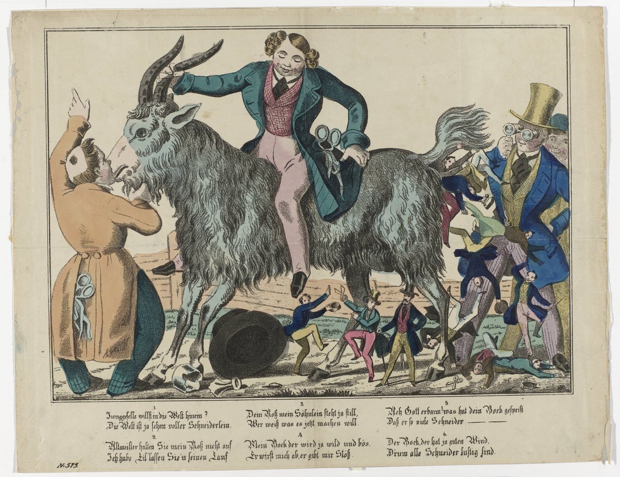 El sastre y el gamo, 1830-1840, nº 575 de Anonymous