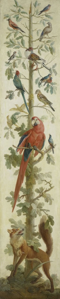 Representación decorativa con plantas y animales de Anonymous