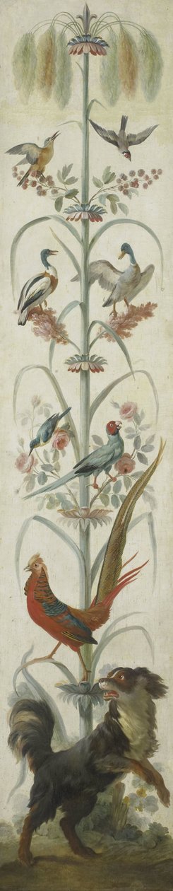 Representación decorativa con plantas y animales de Anonymous