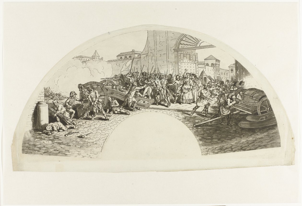 Muerte de los patriotas españoles Luis Daoiz y Pedro Velarde y Santillán mientras defendían Madrid de las tropas francesas en el Parque de Artillería el 2 de mayo de 1808 Día Dos de Mayo de 1808. Y Madrid de Anonymous