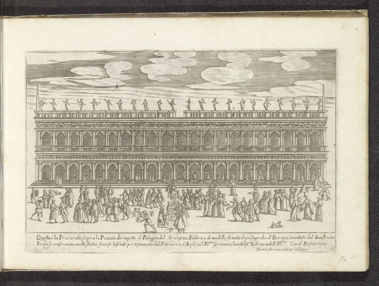 Fachada de la Biblioteca Marciana te Venetië Scènes uit het Venetiaanse leven (título de la serie) Habiti d