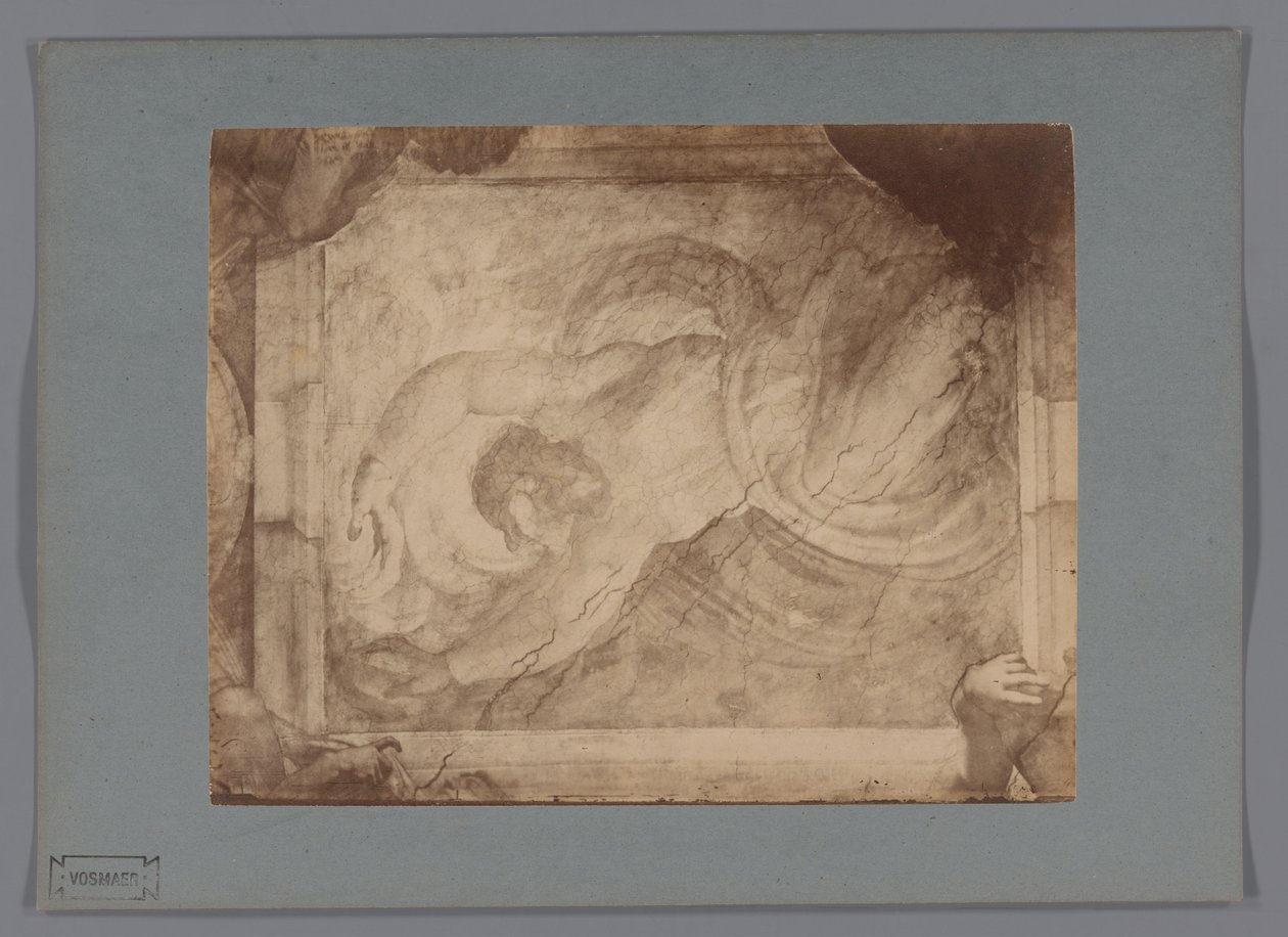 Reproducción fotográfica del fresco La separación de la luz y la oscuridad de Miguel Ángel en la Capilla Sixtina de Anonymous