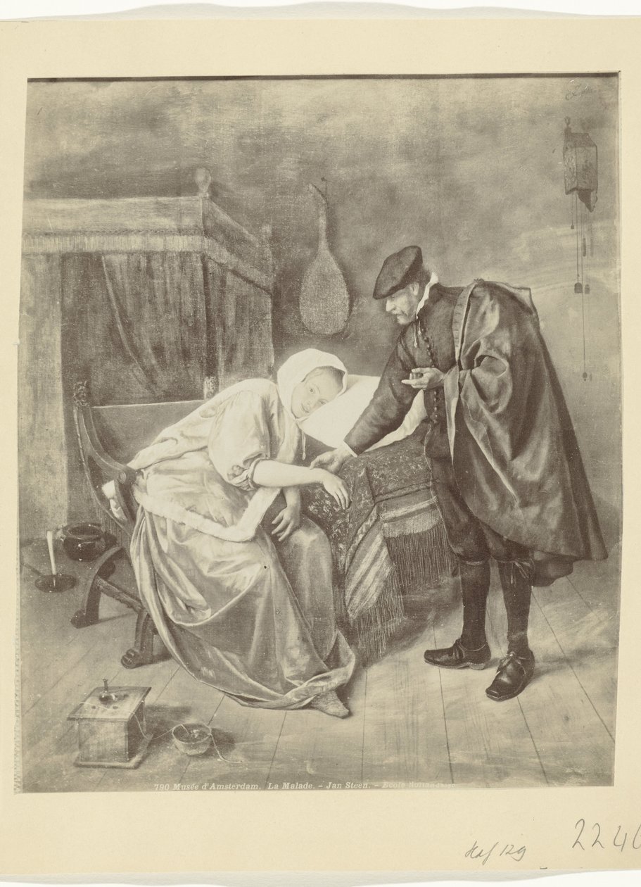 Reproducción fotográfica del cuadro La mujer enferma de Jan Steen Musée d