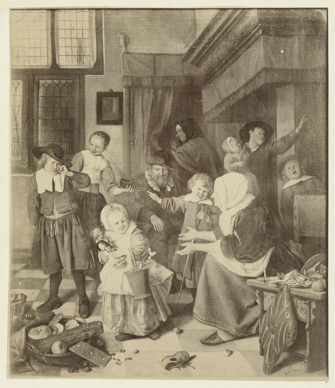 Reproducción fotográfica del cuadro La fiesta de San Nicolás de Jan Steen de Anonymous