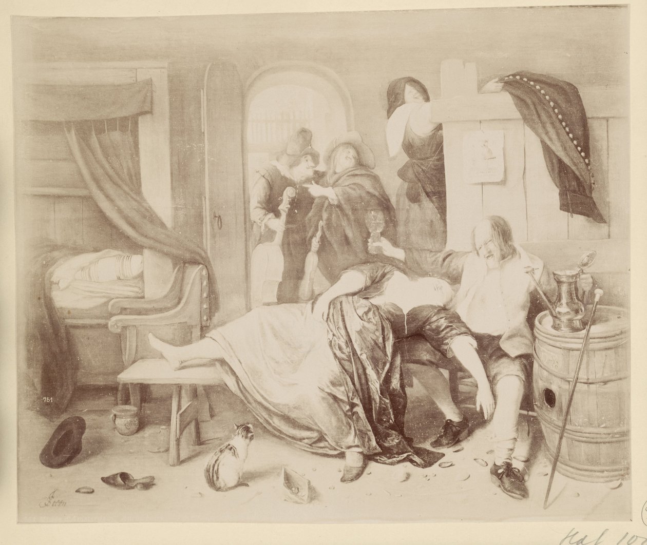 Reproducción fotográfica del cuadro La pareja borracha de Jan Steen de Anonymous