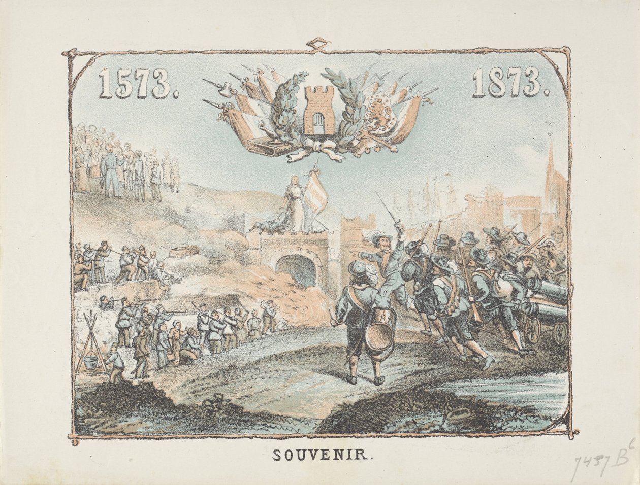 Impresión conmemorativa de la liberación de Alkmaar 1573-1873 de Anonymous