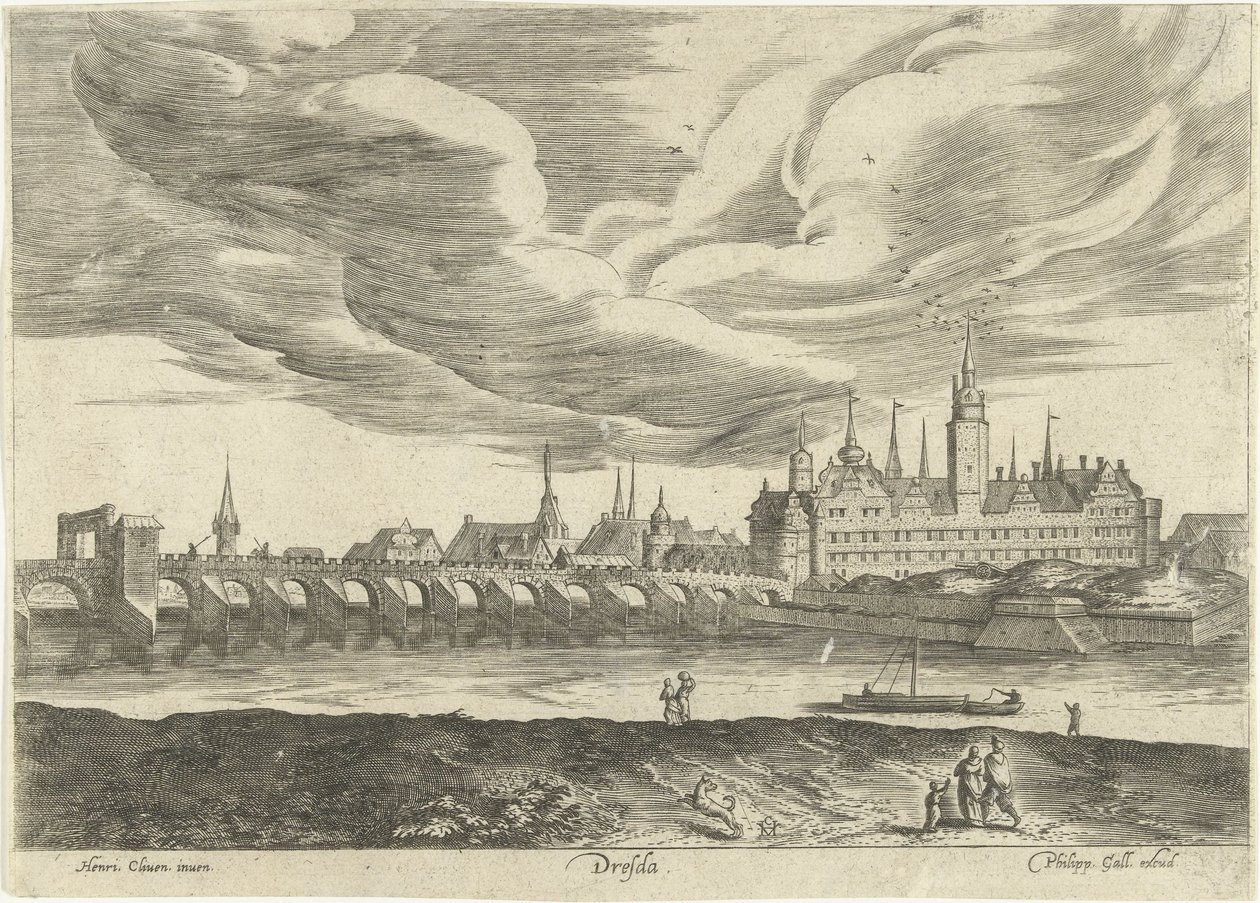 Vista de Dresde Dresden (título sobre el objeto) Prospecto de Ruinarum varii (título de la serie) de Anonymous