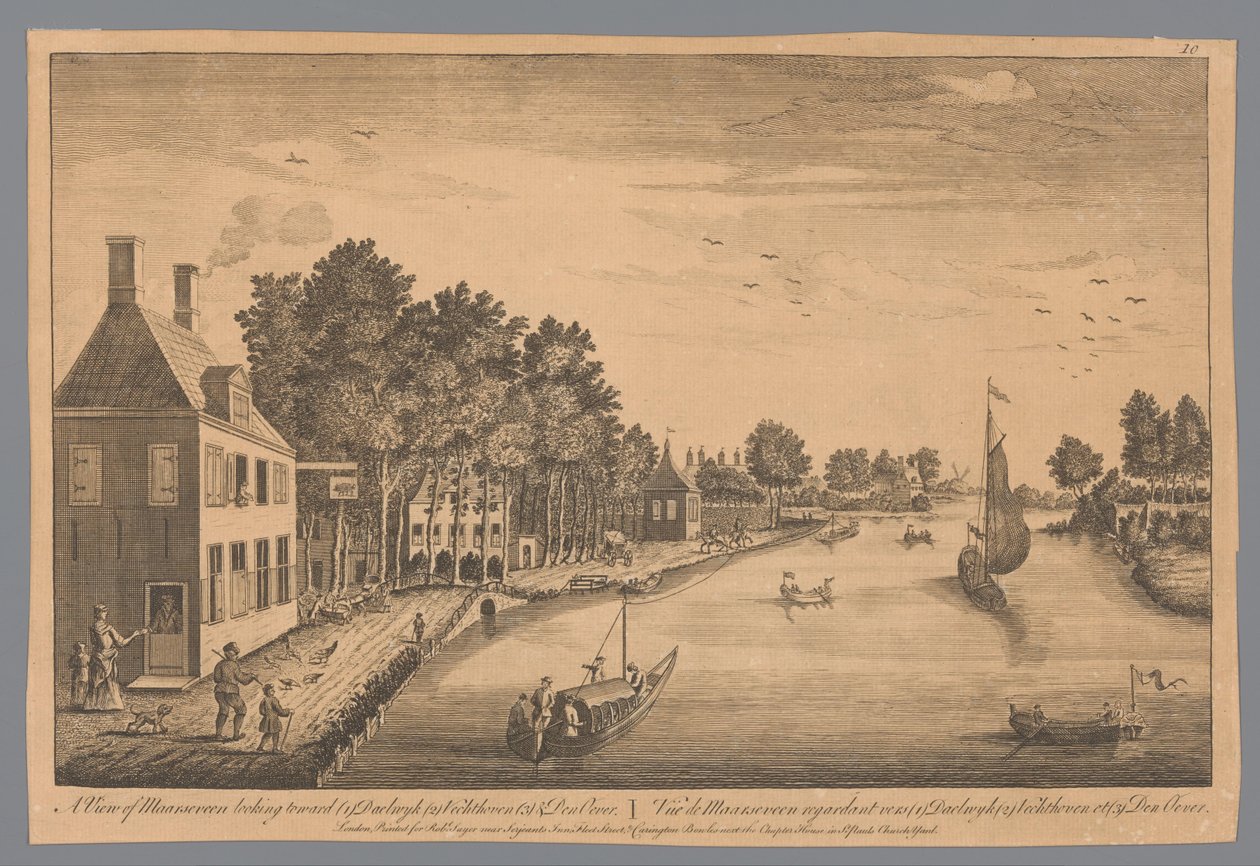 Vista de Maarseveen Una vista de Maarseveen mirando hacia (1) Daelwyk (2) Vechthoven (3) & Den Oever / Vüe de Maarseveen con respecto a vers (1) Daelwyk (2) Vechthoven et (3) Den Oever (título sobre objeto) de Anonymous