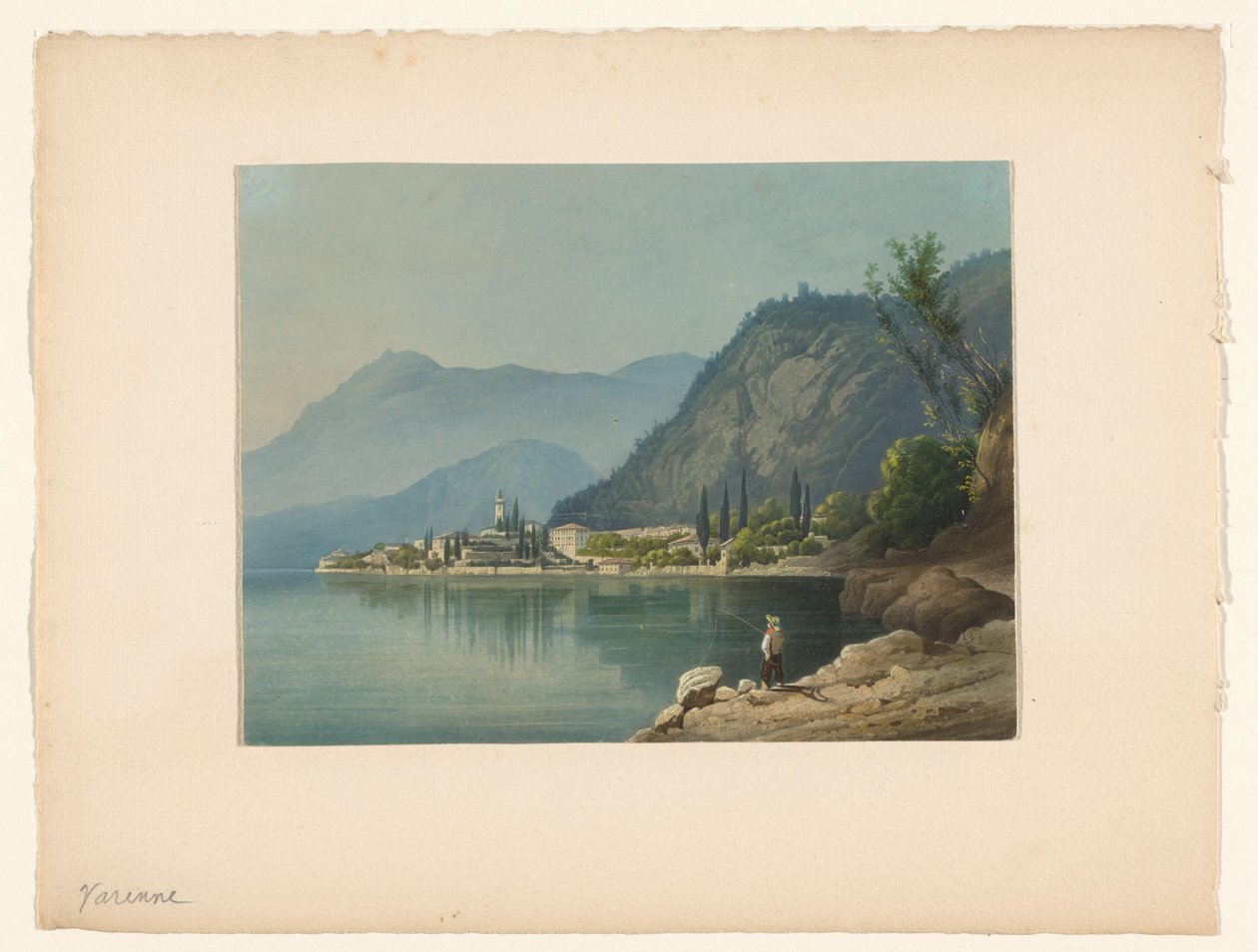 Vista de Varenna en el Lago de Como de Anonymous