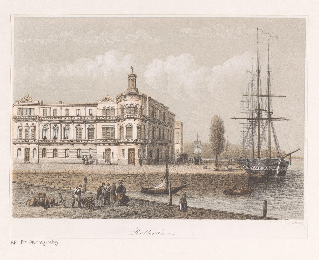 Vista del Royal Dutch Yachtclub en Rotterdam de Anonymous
