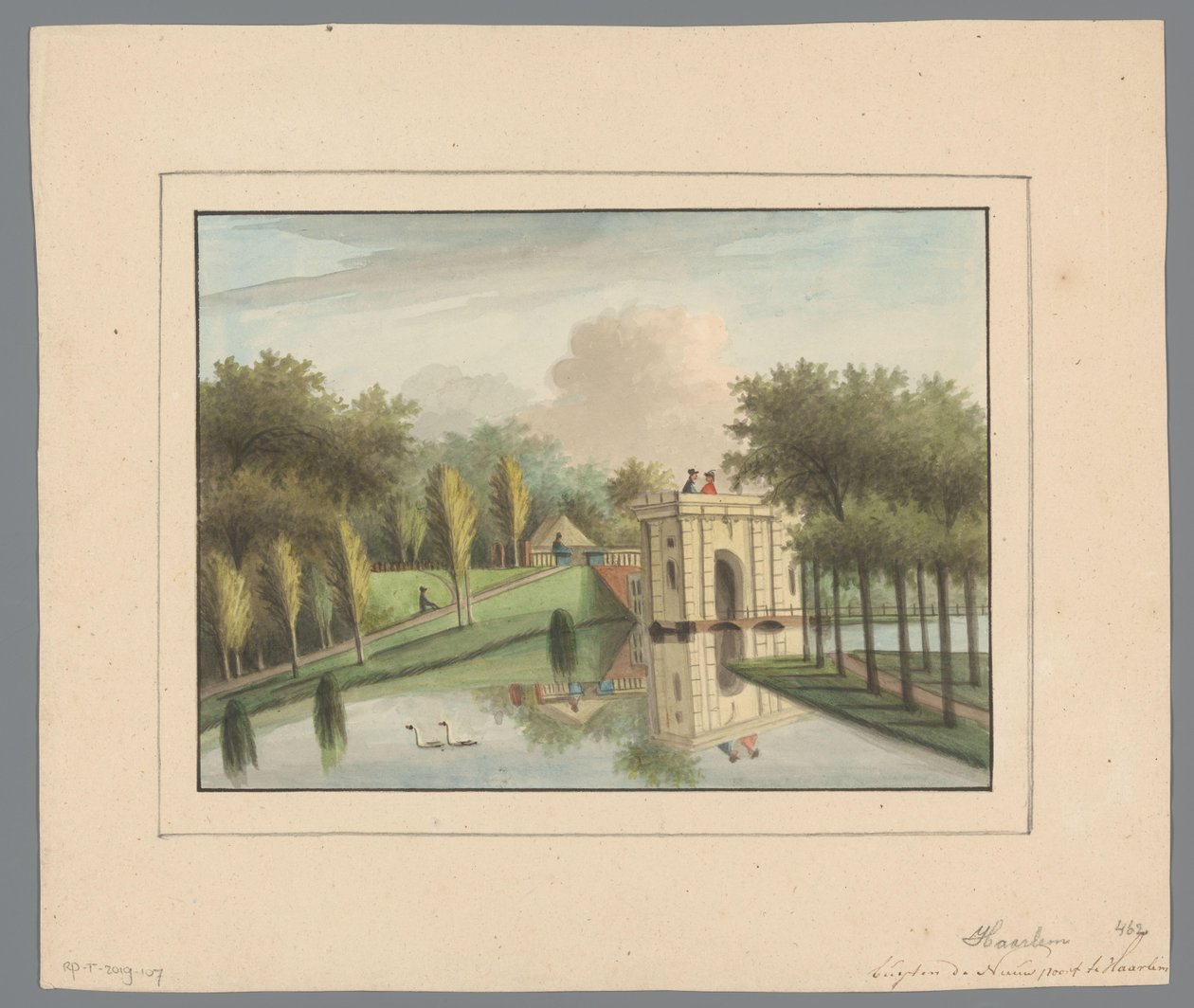 Vista del Nieuwpoort en Haarlem de Anonymous