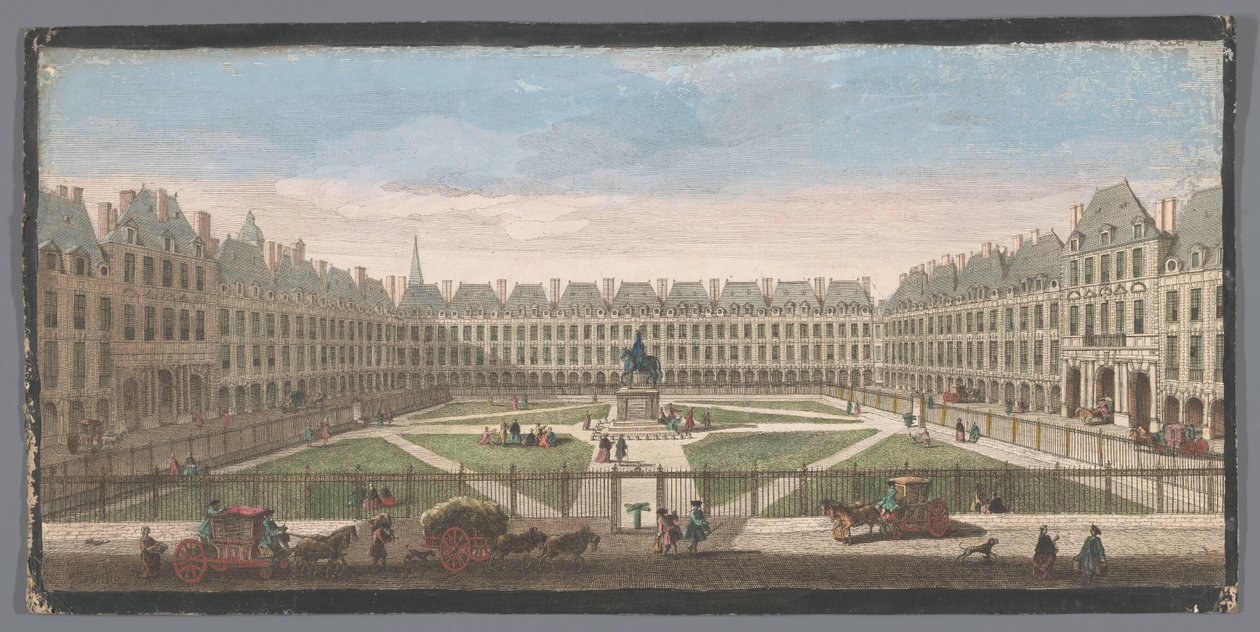 Vista de la Plaza Real de París
Vûë de la Place Royal (título en el objeto) de Anonymous