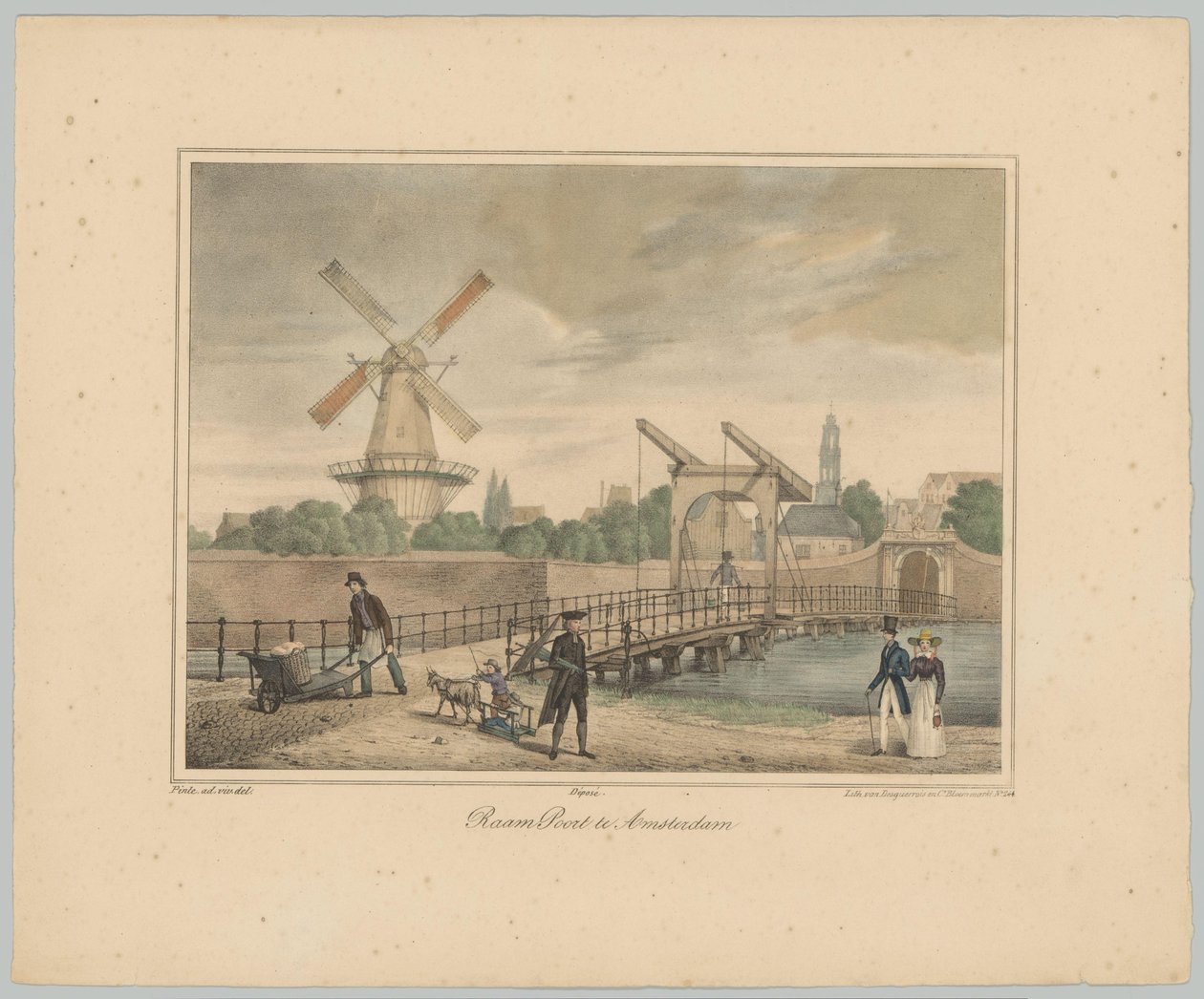 Vista del Raam Poort en Ámsterdam
Raam Poort en Ámsterdam (título en el objeto)
Vistas de las seis puertas principales de la ciudad de Ámsterdam. 1er Cahier (título de la serie) de Anonymous