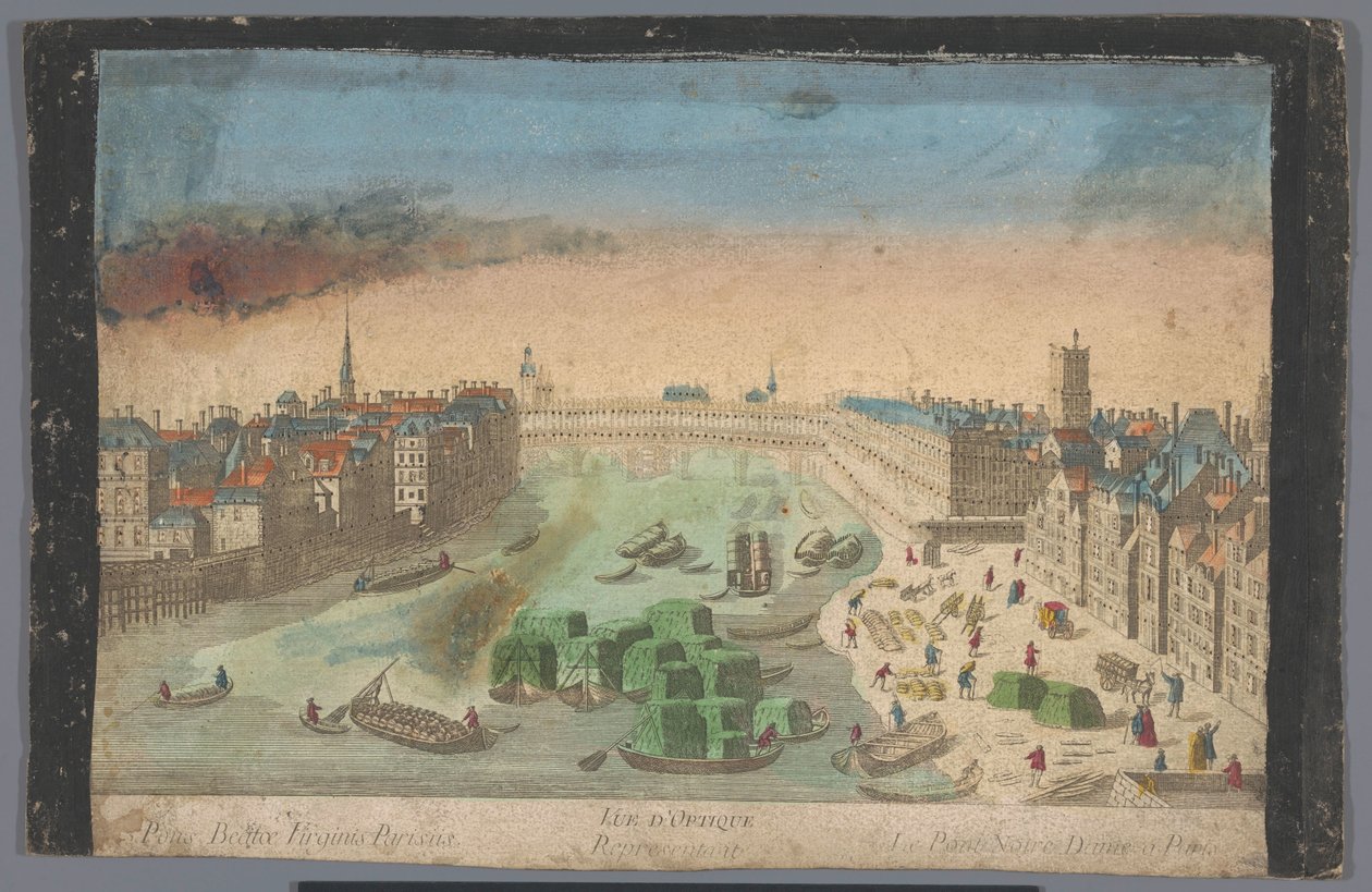 Vista del puente de Notre-Dame sobre el río Sena en París
Vue d
