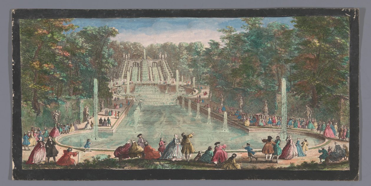 Vista de las cascadas del jardín del castillo de Saint-Cloud
Veue de la cascade de St. Cloud (título en el objeto) de Anonymous