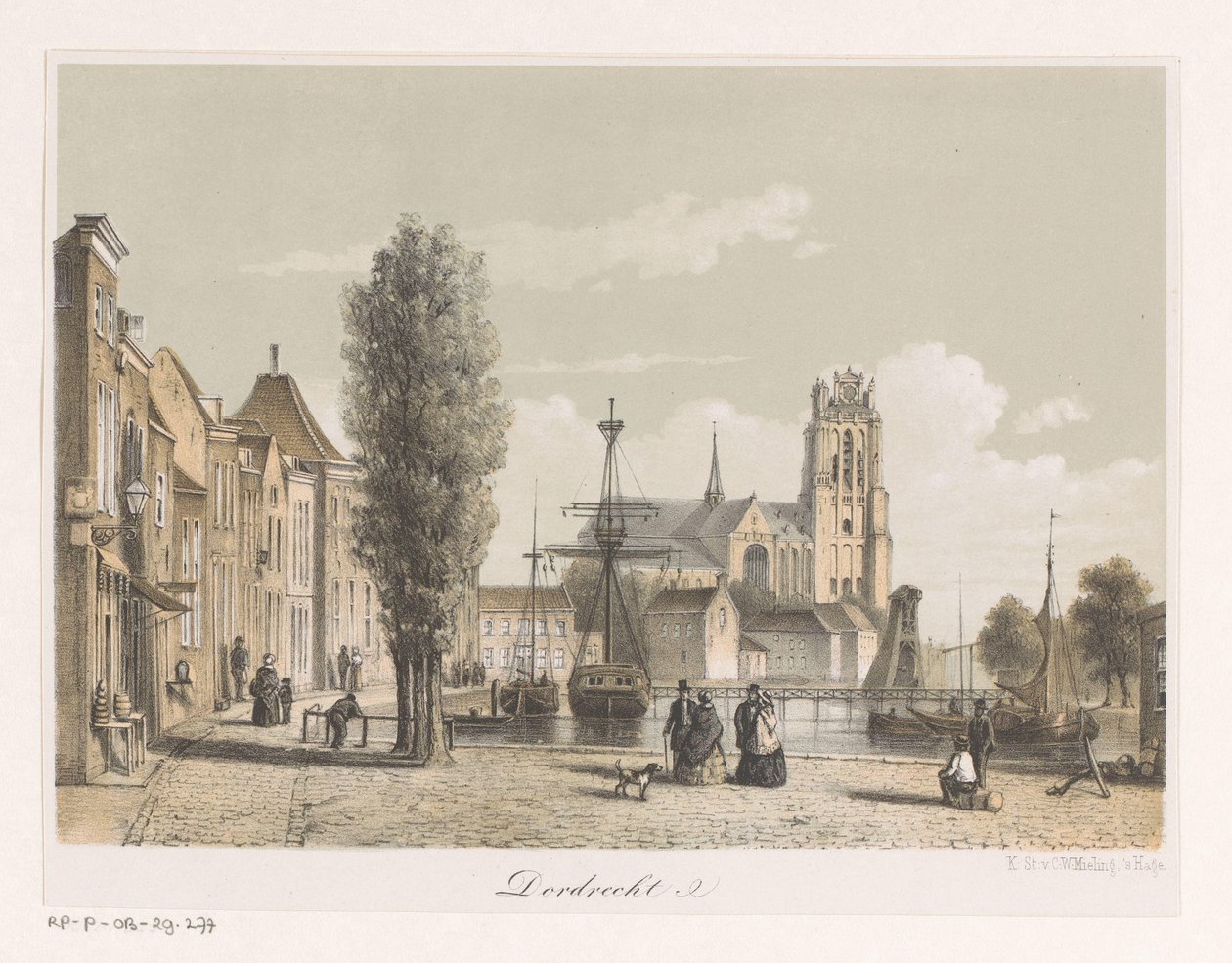 Vista del puerto de Dordrecht de Anonymous