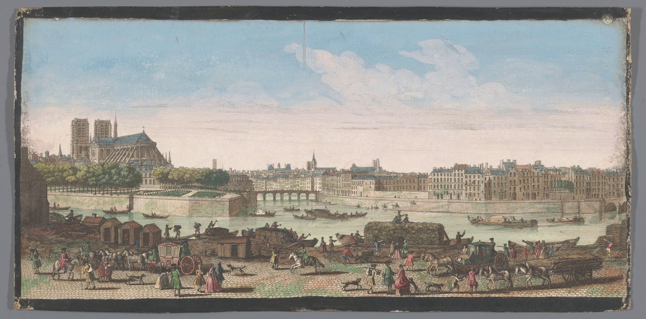 Vista de la ciudad de Parijs desde el Quai de Miramion
Otra vista particular de París, desde Nôtre Dame hasta el Puente de la Tournelle (título en el objeto) de Anonymous
