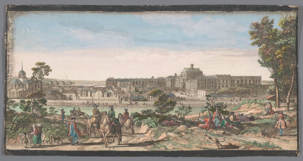 Vista de la ciudad y del Palacio de Versalles
Vista del castillo y parte de la ciudad de Versalles (título en el objeto) de Anonymous