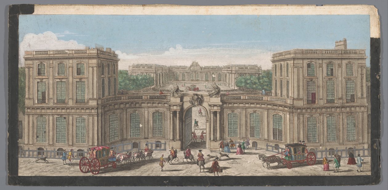 Vista de la fachada de un palacio de Anonymous