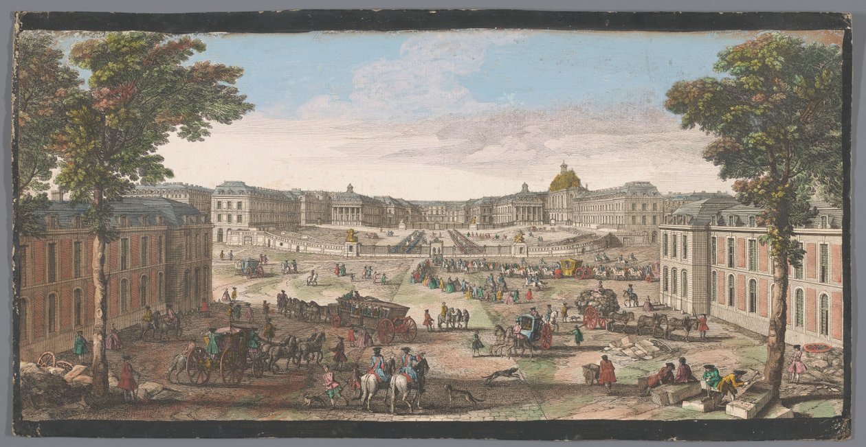 Vista de la fachada del Palacio de Versalles
Diverses vues du Chateau de Versailles (título en el objeto) de Anonymous