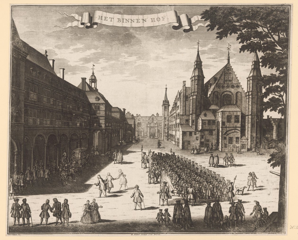 Vista del Binnenhof en La Haya El Binnenhof (título sobre el objeto) de Anonymous