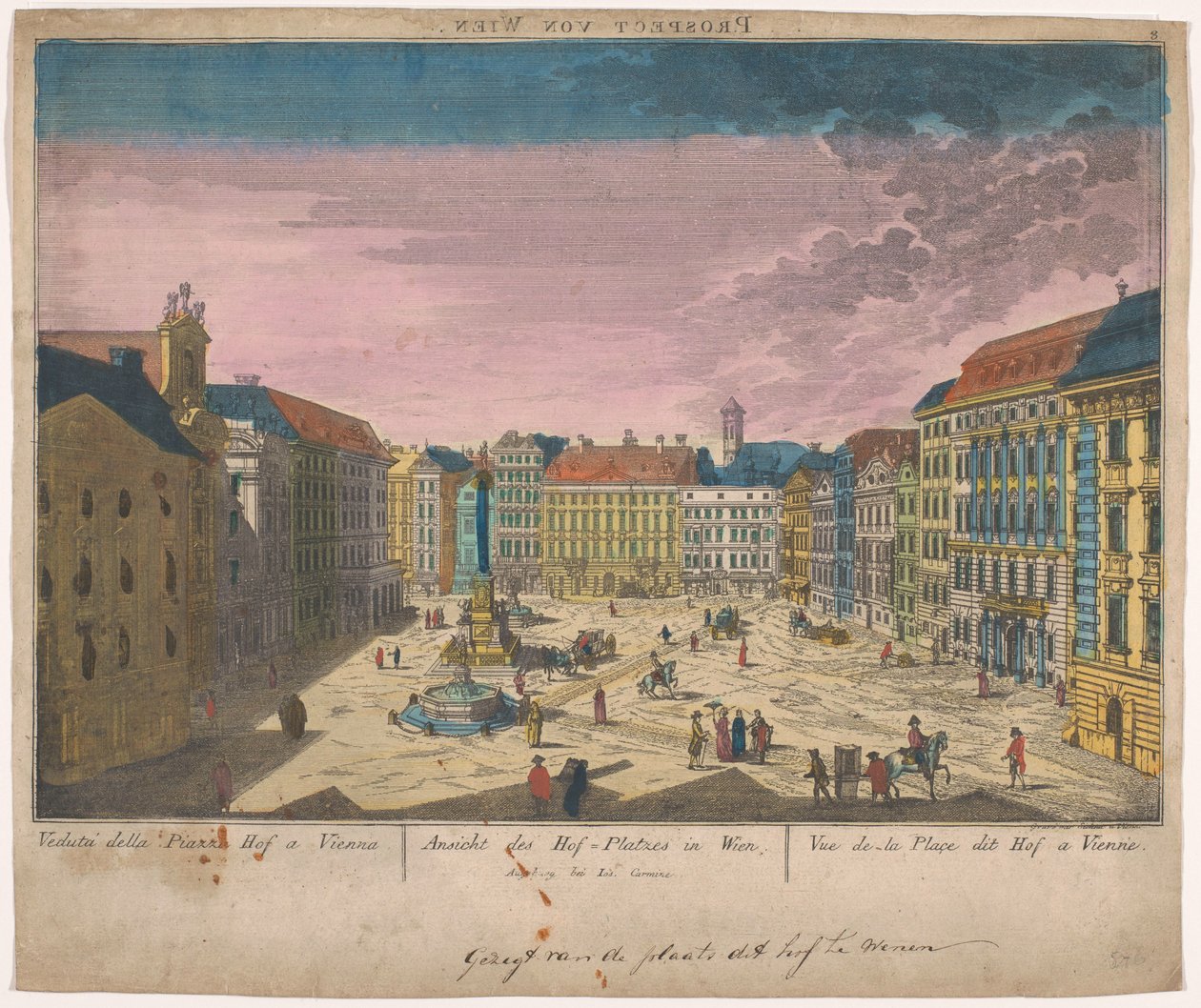 Vista de la Platz Am Hof en Viena
Prospect von Wien (título en el objeto) de Anonymous