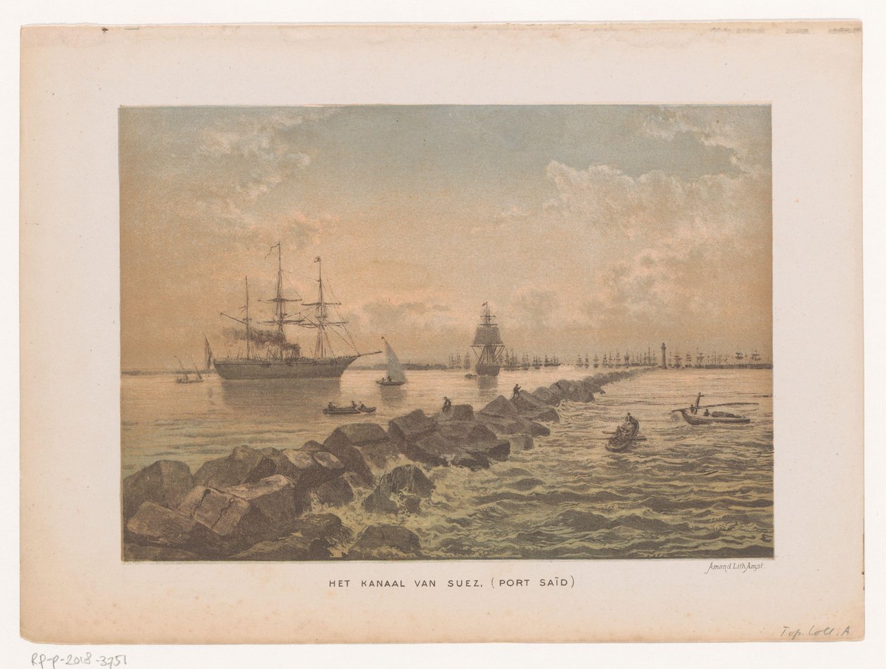Vista del Canal de Suez cerca de Port Said
Canal de Suez (Port Saïd) (título en el objeto) de Anonymous
