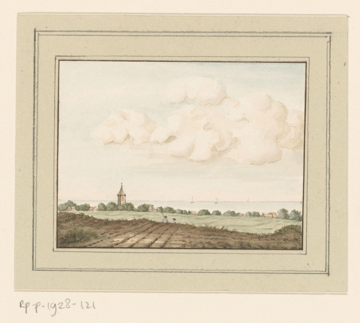 Vista del pueblo de Huizen de Anonymous