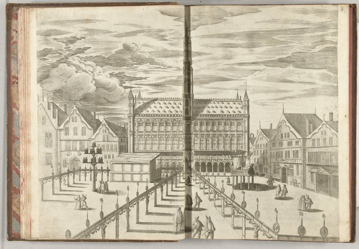 Grote Markt con Salón de la Fama, 1594 de Anonymous