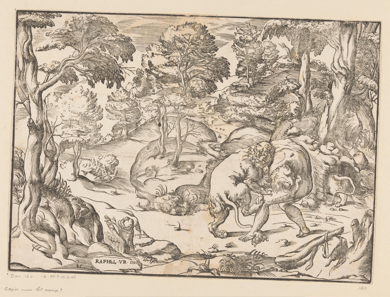Hércules y el león de Nemea de Anonymous