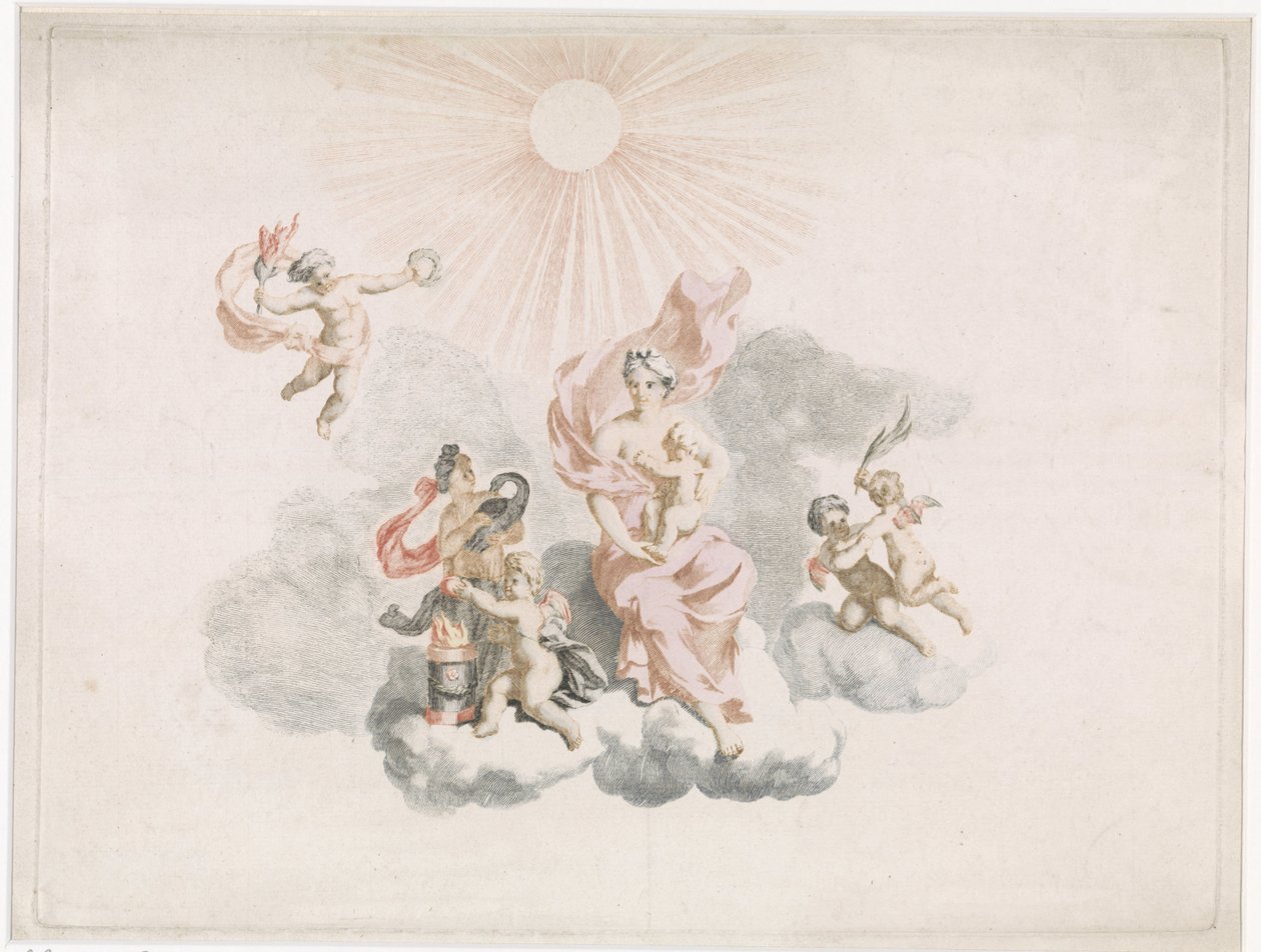 Hércules es amamantado por Juno de Anonymous