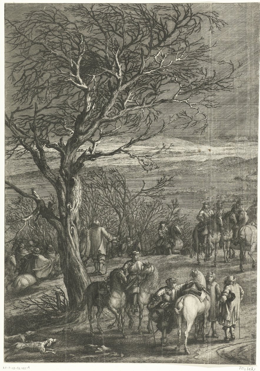 El ejército francés ante Yperen (página izquierda), 1678 de Anonymous