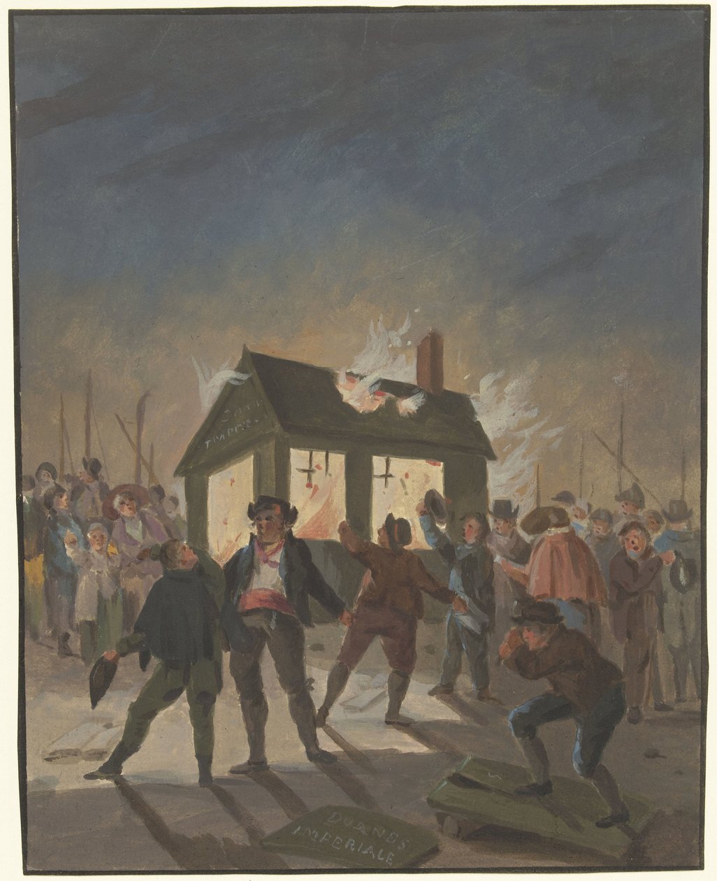 La quema de las aduanas en Ámsterdam el 15 de noviembre de 1813 de Anonymous