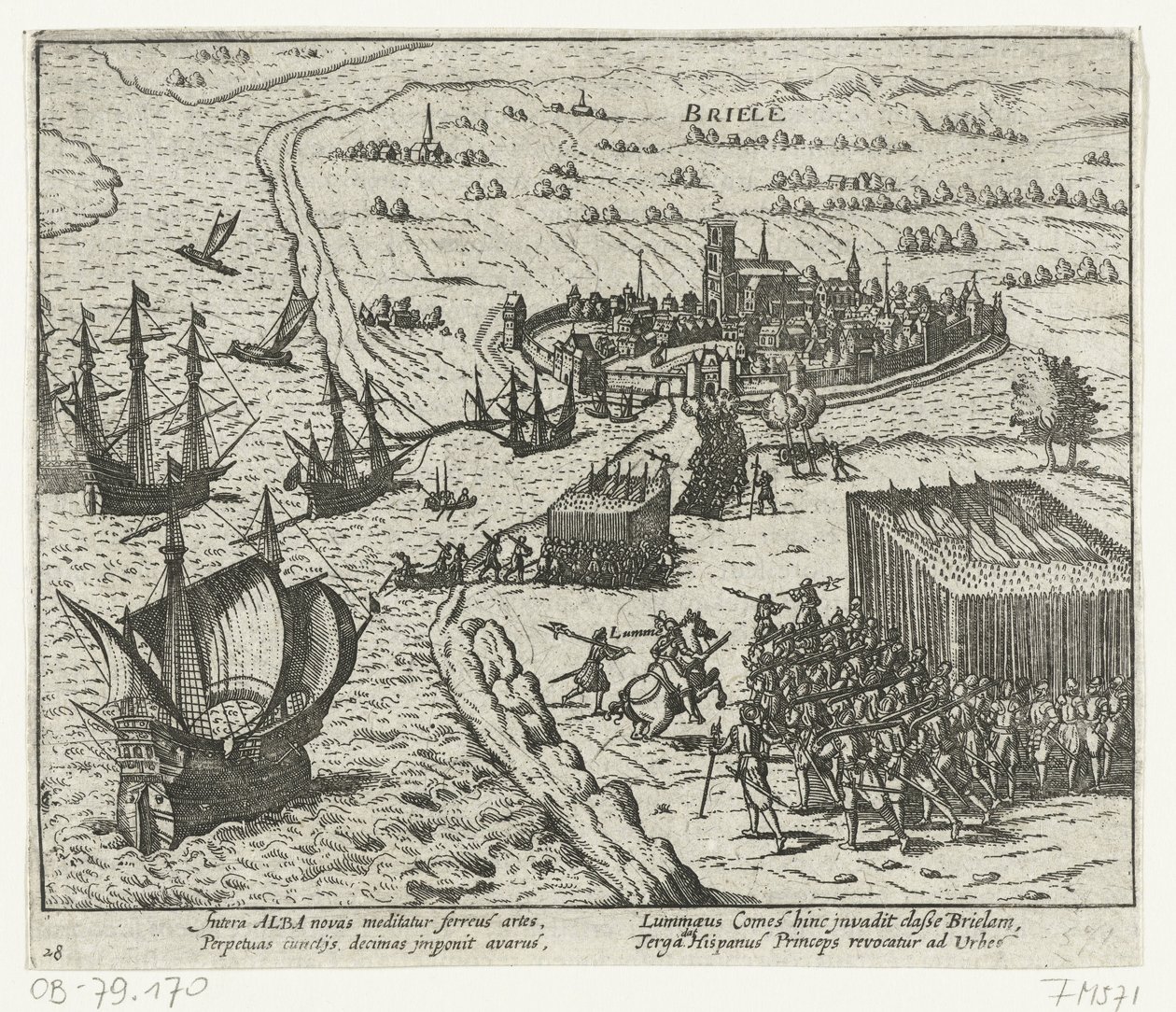 Captura de Den Briel por los mendigos de agua, 1572 de Anonymous