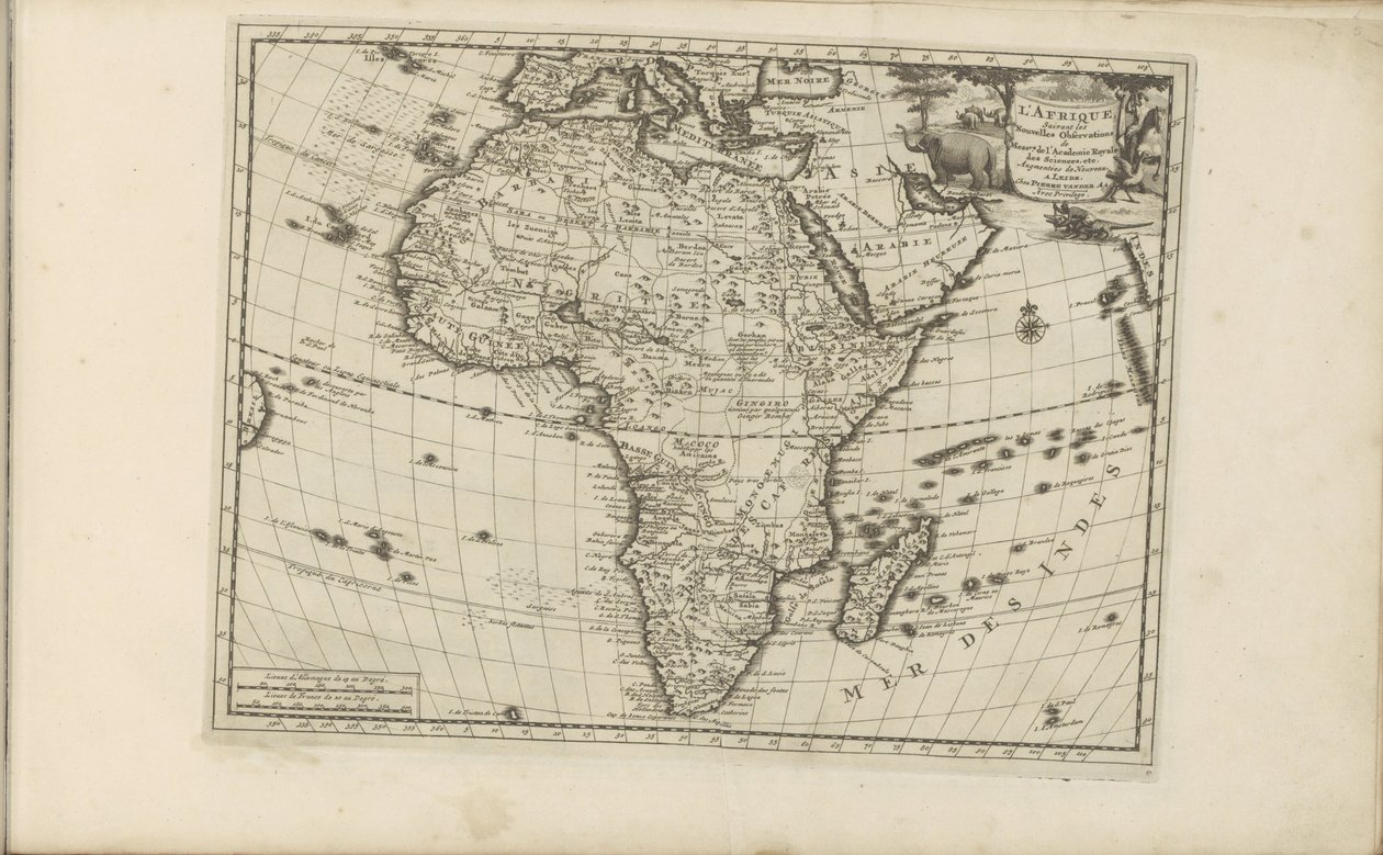 Kaart de África África, según las nuevas observaciones de Messieurs de l