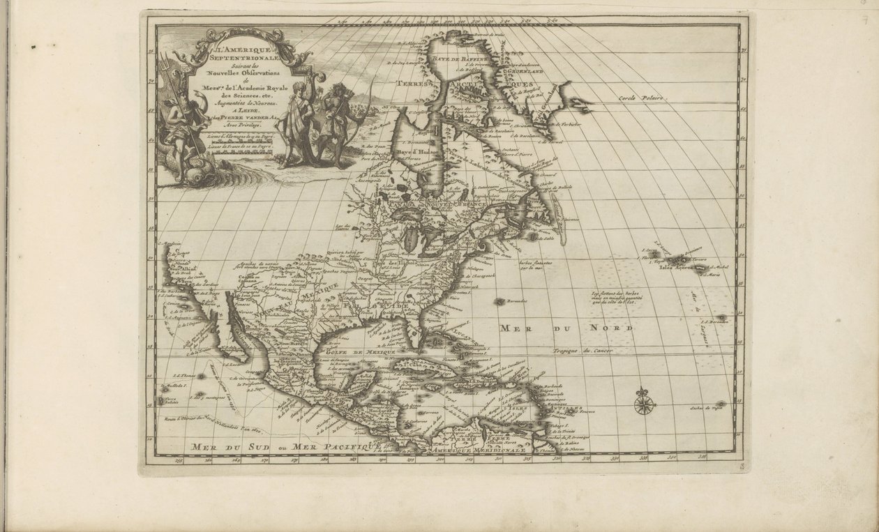 Kaart van Midden- en Noord-Amerika América del Norte, según las nuevas observaciones de Messieurs de l